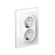 Розетка 2-м Atlas Design с заземл. защ. шторки 16А в сборе бел. SchE ATN000126 ATN000126