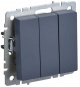 Выключатель 3-кл. СП BRITE ВС10-3-0-БрМ 10А маренго IEK BR-V30-0-10-K35 BR-V30-0-10-K35