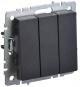 Выключатель 3-кл. СП BRITE ВС10-3-0-БрЧ 10А черн. IEK BR-V30-0-10-K02 BR-V30-0-10-K02