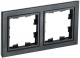 Рамка 2-м BRITE РУ-2-БрЧ черн. IEK BR-M22-K02 BR-M22-K02
