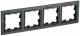 Рамка 4-м BRITE РУ-4-БрЧ черн. IEK BR-M42-K02 BR-M42-K02