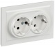 Розетка 2-м СП BRITE РСш12-3-БрБ 16А в сборе с заземл. защ. шторки бел. IEK BR-R24-16-K01-F BR-R24-16-K01-F