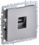 Розетка компьютерная СП RJ45 кат.5E BRITE РК10-БрС сталь IEK BR-K10-1-K46 BR-K10-1-K46