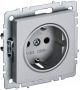 Розетка BRITE РС14-1-0-БрА 16А с заземл. защ. шторки алюм. IEK BR-R14-16-K47 BR-R14-16-K47