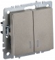 Выключатель 2-кл. СП BRITE ВС10-2-1-БрШ 10А с инд. шампань IEK BR-V20-1-10-K37 BR-V20-1-10-K37