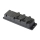 Розетка 3-м 16А IP44 2P+PE 230В с защ. крышками каучук PROxima EKF RPS-015-16-230-44-r RPS-015-16-230-44-r