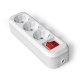 Колодка удлинителя 3-м с выкл. АВС-пл. с заземл. UNIVersal S303 S303