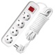 Удлинитель 4х3м с заземл. 13А IP20 S-304 ПВС 3х1 с выкл. UNIVersal 9631990 9631990