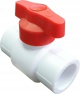 Кран шаровой 25 полупроходной с красн. ручкой (60/15) бел. VALFEX 20255025R 20255025R