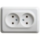 Розетка угловая 2-м ОП Этюд 16А IP20 без заземл. без защ. шторок бел. SE PA16-105B PA16-105B