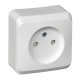 Розетка 1-м ОП Этюд 16А IP20 250В без заземл. защ. шторки бел. SE PA16-002B PA16-002B