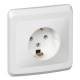 Розетка 1-м СП Этюд 16А IP20 250В с заземл. без защ. шторок бел. SE PC16-003B PC16-003B