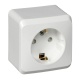 Розетка 1-м ОП Этюд 16А IP20 250В с заземл. защ. шторки бел. SE PA16-004B PA16-004B
