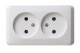 Розетка 2-м ОП Этюд 16А IP20 250В без заземл. без защ. шторок бел. SE PA16-005B PA16-005B