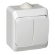 Выключатель 2-кл. ОП Этюд 10А IP44 10AX бел. SE BA10-042B BA10-042B