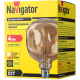 Лампа светодиодная 14 499 NLL-F-G125ST-4-230-2.7K-E27-BE прозрачная E27 220-240В NAVIGATOR 14499 14499