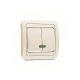 Выключатель 2-кл. СП Mimoza 10А IP20 с подсветкой крем./крем. Makel 25023 25023