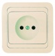 Розетка 1-м СП Mimoza 16А IP20 без заземл. керамика крем./крем. Makel 25002 25002