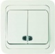 Выключатель 2-кл. СП Mimoza 10А IP20 с подсветкой бел./бел. Makel 12023 12023