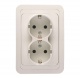 Розетка 2-м СП Mimoza 16А IP20 с заземл. бел./бел. Makel 12082 12082