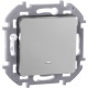 Механизм переключателя 1-кл. Inspiria 10А IP20 250В 10AX с подсветкой / индикацией алюм. Leg 673662 673662