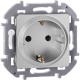Розетка 1-м СП Inspiria 16А IP20 250В 2P+E немецк. стандарт механизм алюм. Leg 673722 673722