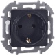 Розетка 1-м СП Inspiria 16А IP20 250В 2P+E немецк. стандарт механизм антрацит Leg 673723 673723