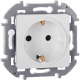 Розетка 1-м СП Inspiria 16А IP20 250В 2P+E защ. шторки немецк. стандарт механизм бел. Leg 673730 673730