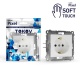 Розетка 1-м СП Pixel 16А IP20 с заземл. механизм айс TOKOV ELECTRIC TKE-PX-R1Z-C34 TKE-PX-R1Z-C34