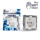 Розетка 1-м СП Pixel 16А IP20 с заземл. защ. шторки механизм айс TOKOV ELECTRIC TKE-PX-R1ZSF-C34 TKE-PX-R1ZSF-C34