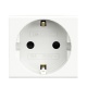 Розетка 1-м СП Viva 2мод. защ. шторки с заземл. бел. DKC 45005 45005