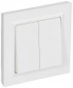 Выключатель 2-кл. СП BRITE ВСР10-2-0-БрАБ 10А в сборе арктич. бел. IEK BR-V20-0-10-K91-F BR-V20-0-10-K91-F