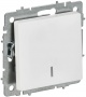 Выключатель проходной 1-кл. СП BRITE ВС10-1-7-БрАБ 10А с индикацией механизм арктич. бел. IEK BR-V12-1-10-K91 BR-V12-1-10-K91