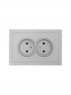 Розетка 2-мест. с/з СП ZIMA IP20 16А ПБТ безвинт. зажим сер. матов. LEZARD 704-7400-127BQC 704-7400-127BQC