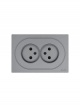 Розетка 2-м СП OSEN без заземл. ПБТ механизм сер. матов. LEZARD 743-7400-128B 743-7400-128B