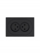 Розетка 2-м СП OSEN без заземл. ПБТ механизм черн. бархат LEZARD 743-4200-128B 743-4200-128B