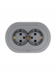 Розетка 2-м СП OSEN с заземл. ПБТ круглая механизм сер. матов. LEZARD 744-7400-127B 744-7400-127B