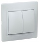 Выключатель 2-кл. СП КВАРТА 10А IP20 ВС10-2-0-КБ бел. ИЭК EVK20-K01-10-DM EVK20-K01-10-DM