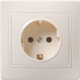 Розетка 1-м СП Кварта 16А РС10-3-ККм с заземл. IP20 крем. ИЭК ERK14-K33-16-DM ERK14-K33-16-DM