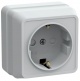 Розетка 1-м ОП Октава 16А РСш20-3-ОБ защ. шторки с заземл. IP20 бел. ИЭК ERO14-K01-16-DC ERO14-K01-16-DC
