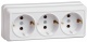 Розетка 3-м ОП Октава 16А РС23-3-ОБ с заземл. бел. ИЭК ERO31-K01-16-DC ERO31-K01-16-DC