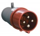 Вилка эл. каб. 16А 3P+PE 380В IP44 ССИ-014 IEK PSR02-016-4 PSR02-016-4