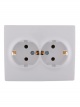 Розетка 2-м СП Karina с заземл. термопласт бел. LEZARD 707-0200-127B 707-0200-127B