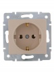 Механизм розетки 1-м СП Karina с заземл. термопласт крем. LEZARD 707-0388-122B 707-0388-122B