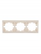Рамка 3-м Mira горизонт. крем. LEZARD 701-0300-148 701-0300-148