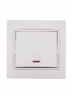 Выключатель 1-кл. СП Mira 10А IP20 с подсветкой со вставкой крем. LEZARD 701-0303-111 701-0303-111