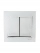 Выключатель 2-кл. СП Mira 10А IP20 со вставкой сер. метал. LEZARD 701-1010-101 701-1010-101