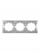 Рамка 3-м Mira горизонт. сер. метал. LEZARD 701-1000-148 701-1000-148