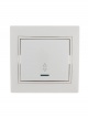 Переключатель проходной 1-кл. СП Mira 10А с подсветкой с бел. вставкой бел. LEZARD 701-0202-114 701-0202-114