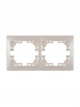 Рамка 2-м Mira горизонт. жемчуж./бел. перламутр. LEZARD 701-3000-147 701-3000-147